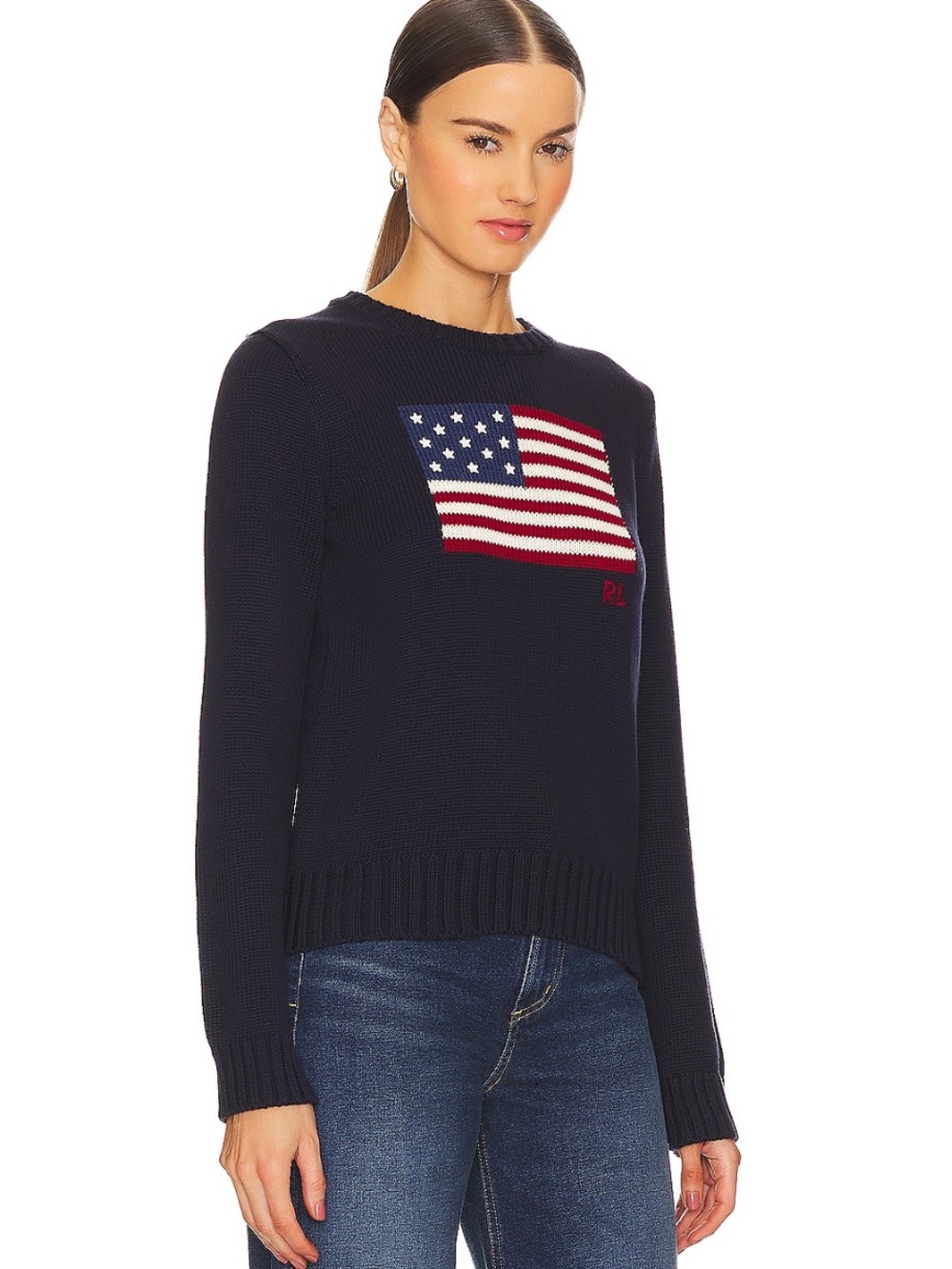 Polo by Ralph Lauren Navy Flag Sweater (BOYS XL- fits woman S/M!) included photo - Picture 2 of 8